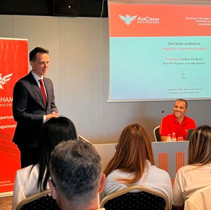 A workshop on the topic “Register of Beneficial Owners” was held, organized by AmCham with the support of the Tax Administration of Montenegro.